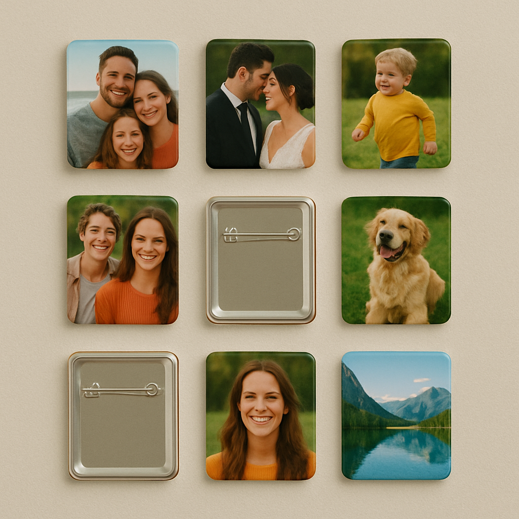 9 Custom Photo Pinned Back