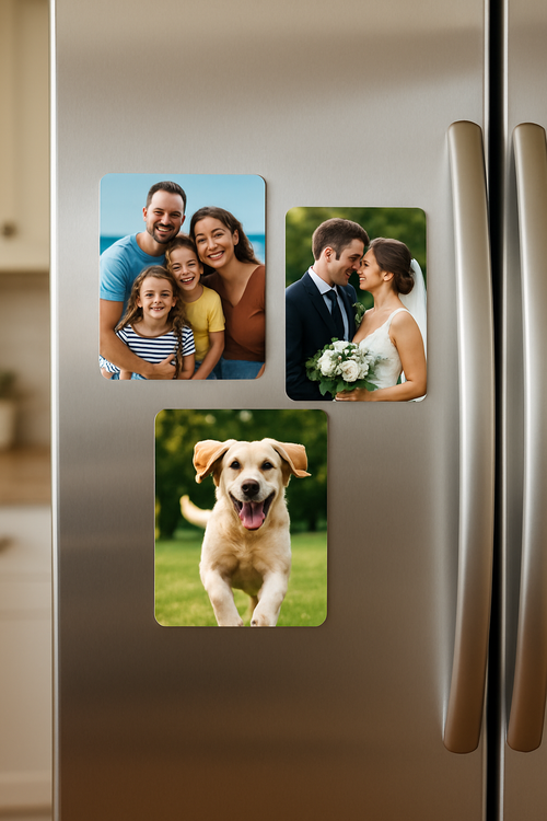 3 Custom Photo Magnets